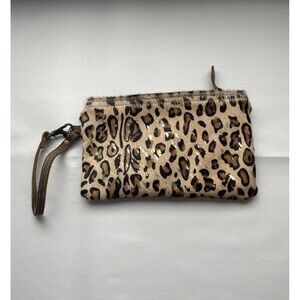 Myra Bag Wristlet Clutch Cheetah Print Leather Date Night Upcycle Purse Travel